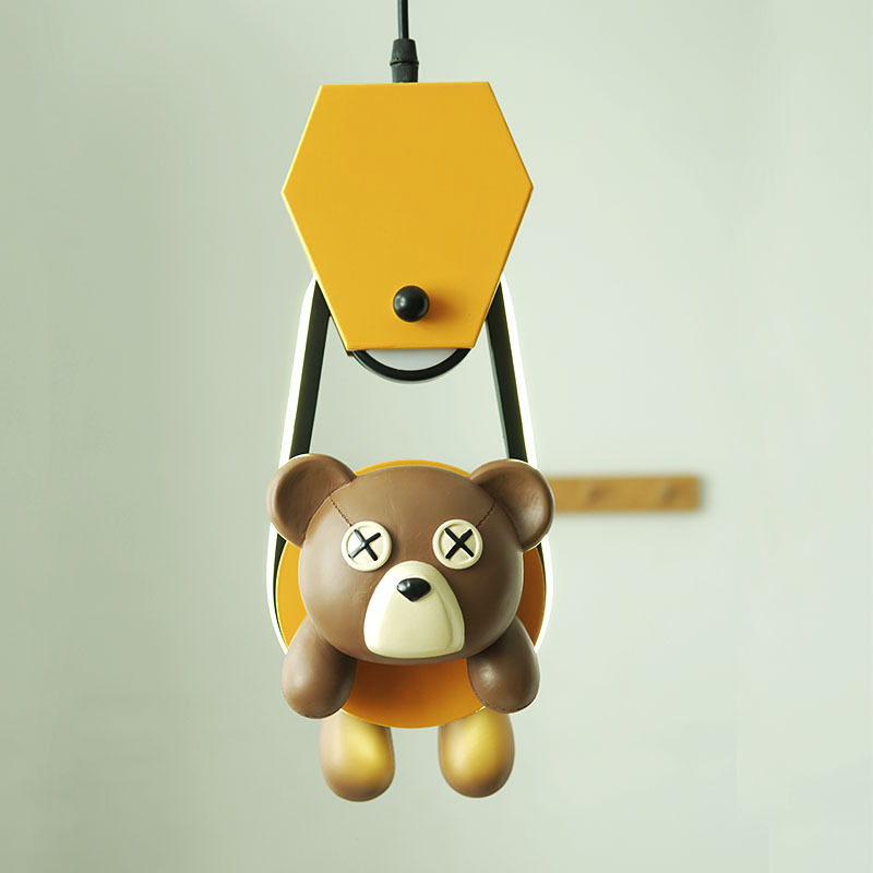 Large Crane Simple Children's Room Lamp Bedroom Lamp Bedside Chandelier Exhibition Hall Decoration Creative Boys and Girls Room Lighting Fixtures