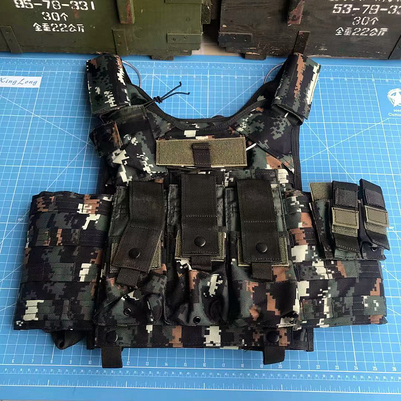 Tactical vest load-bearing steel plate training vest quick-disassembly special forces waterproof fabric wear-resistant without discoloration