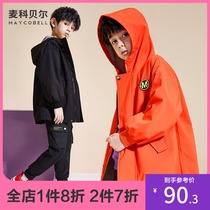 Boys  coat spring and autumn childrens stormtrooper thick childrens medium and long childrens windbreaker loose style Parker 12