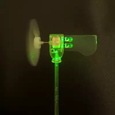 Green small miniature wind generator LED windmill wind power sub wind power generation example model
