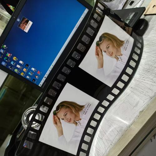 5-Inch 3.5X 5-Inch Two S-Shaped Movie Film Photo Frame Crystal Glass Creative Baked Wedding Photo Studio Photo Frame