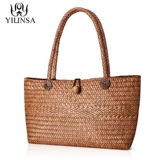 Соломенная пляжная брендовая плетеная сумка на одно плечо, Южная Корея, Таиланд