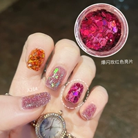 Красные блестки для ногтей