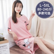 Mùa hè váy ngủ phụ nữ ngắn sleevecute dễ thương phim hoạt hình lỏng lẻo cộng với sự gia tăng chất béo mỡ đang mm200 pound pajama cô gái mùa hè.