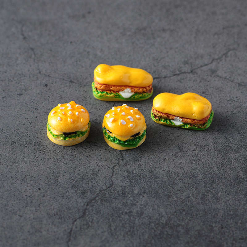 Burger bun miniature food play mini model children's kitchen supermarket pretend house wine simulation super small food play