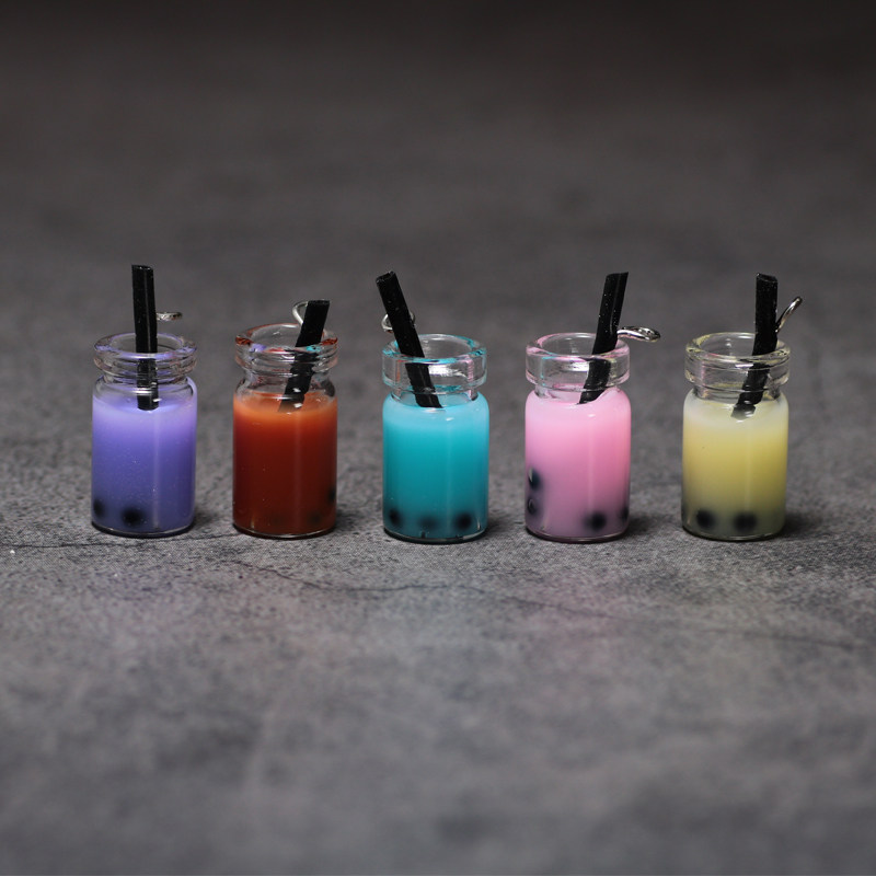 Pearl milk tea miniature food play mini model diy small kitchen supermarket pretend house wine scene simulation super small food