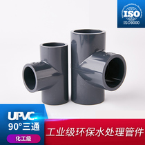 PVC three-way UPVC positive three-way National standard chemical water supply pipe fittings Pipe fittings Plastic joint Sanyou three-way