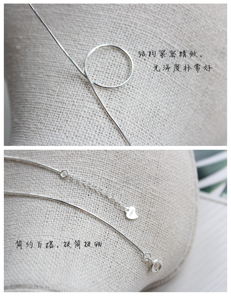 Phiên bản Nhật Bản và Hàn Quốc của dây chuyền rắn tinh xảo tối giản S925 sterling bạc vòng chân nữ mô hình quà tặng sinh nhật vòng chân cho nữ