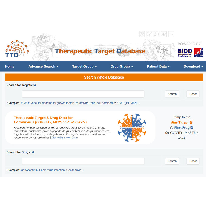 Therapeutic Ttd Data Download Service Disease Drug Target Gene Network Pharmacology Traditional Chinese Medicine Sci