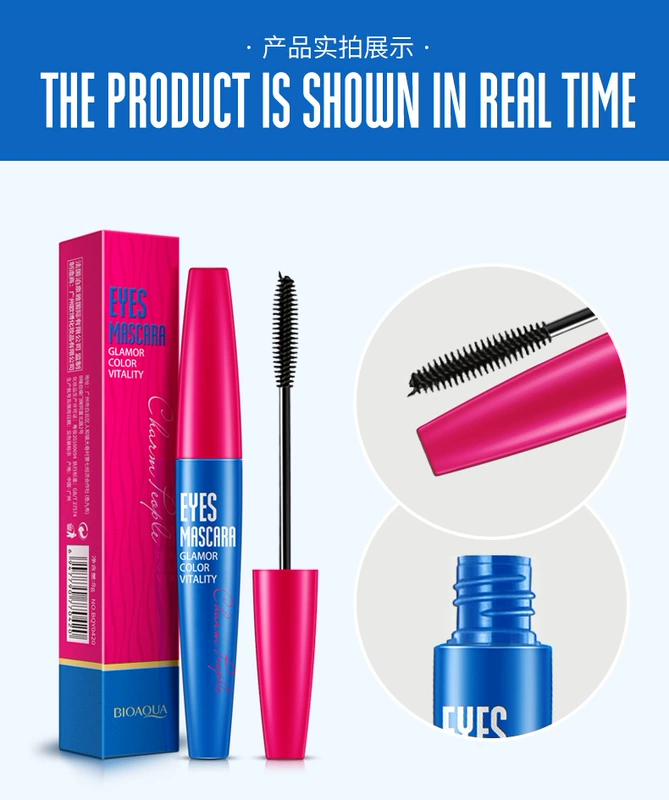 Mascara mascara dày ba chiều uốn cong quyến rũ dày đặc không thấm nước và thấm mồ hôi không nở lông mi lỏng