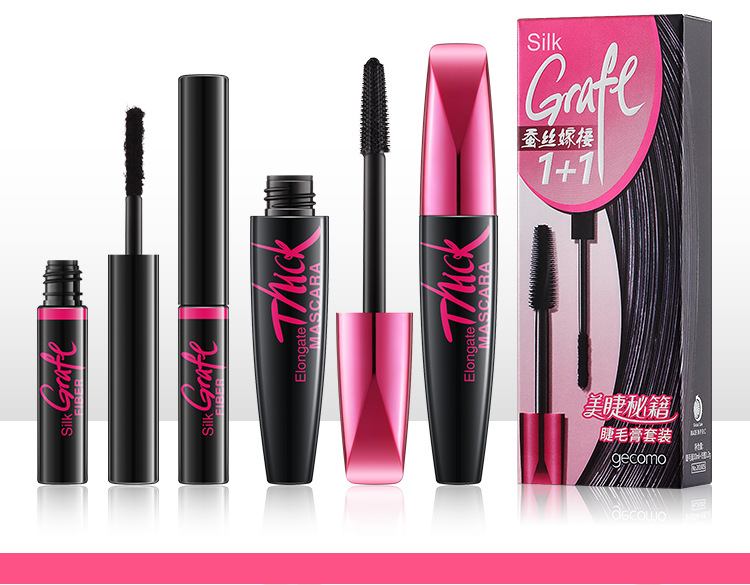 Kết hợp mascara ghép lụa Gemen 1 + 1 không thấm nước dày và bền không nở lâu - Kem Mascara / Revitalash mascara không trôi