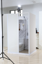 Whole bathroom thickened chassis SMC indoor shower with toilet integrated