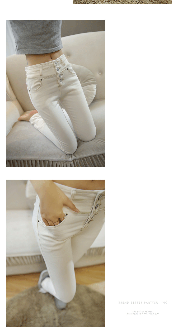 Quần legging trắng nữ mặc cộng với quần nhung thu đông 2018 mới quần lửng cạp cao cạp cao áo sơ mi voan kiểu hàn quốc