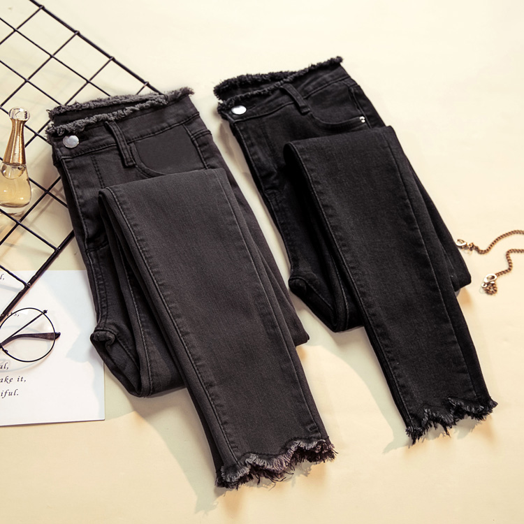 Quần đen nữ mùa thu đông 2018 legging mới mặc quần bó cộng với quần jeans ống nhung dày đa năng quần ấm mùa đông phụ nữ