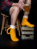 Funny and creative beer mugs for men and women in autumn and winter, knitted thickened floor socks, fun Christmas and New Year dress-up gifts