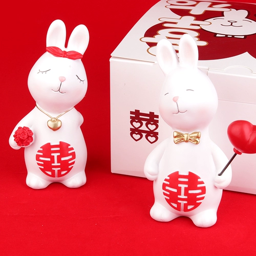 Кролик для влюбленных, декор для гостиной, год кролика, простой и элегантный дизайн, легкий роскошный стиль, свадебный подарок