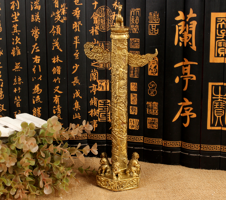 Juyuange Hua Đồng hồ trang trí Brass Flow Cloud Longzhu Wangzhu Trang chủ Văn phòng Phòng khách Trang trí Thủ công Trang trí trang trí nhà