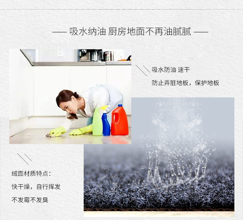 Dầu thấm thảm thảm bếp cửa phòng vào đệm thuôn dài tắm mat thảm Bath Mat - Thảm sàn thảm xốp trải sàn 1mx1m