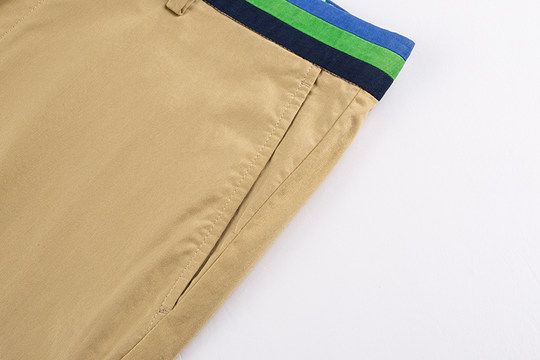 鸟家剪标卡其色夏款休闲裤男青年商务休闲合体直筒微弹长裤91040