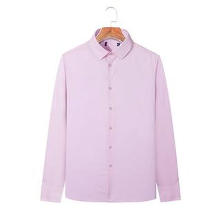 Niaojia Brand Pink Shirt for Men, Business Casual, Spring and Autumn, Regular Collar, Pointed Collar Shirt, Workwear Cardigan