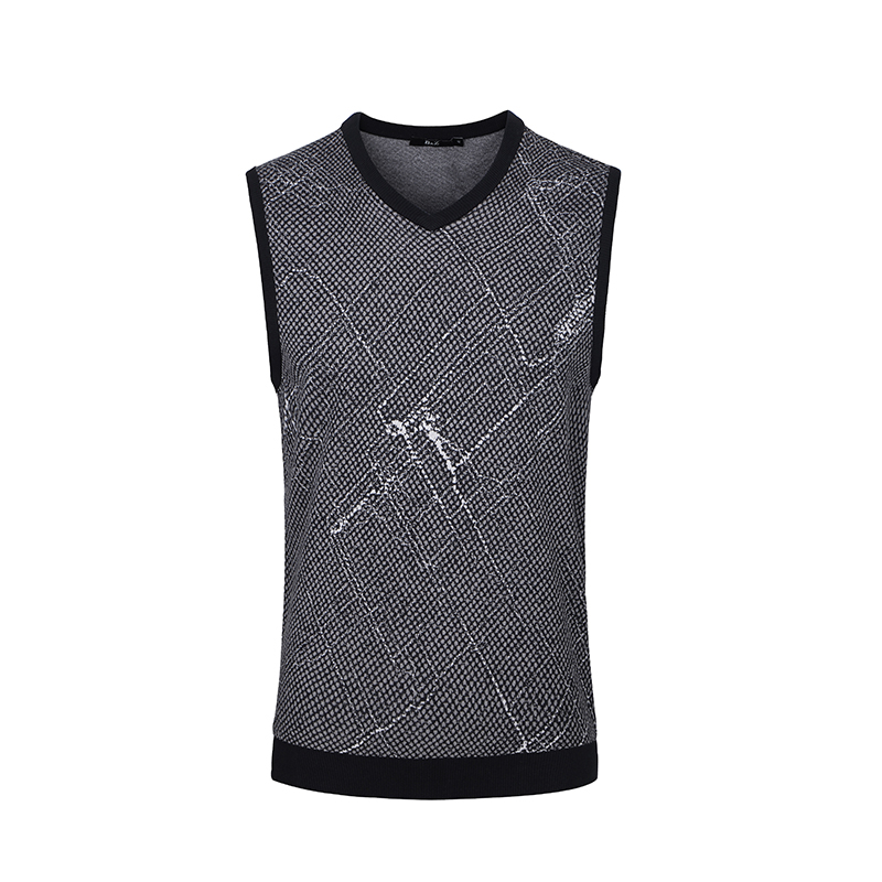 Báo chim nam vest áo thun cotton cotton mùa xuân và mùa thu chạm đáy áo trẻ trung cổ chữ V vest xám áo ba lỗ tanktop nam