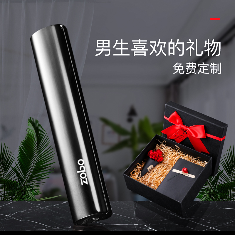 Zobo genuine usb rechargeable lighter windproof cigarette lighter men's and women's personality creative birthday gift to boyfriend
