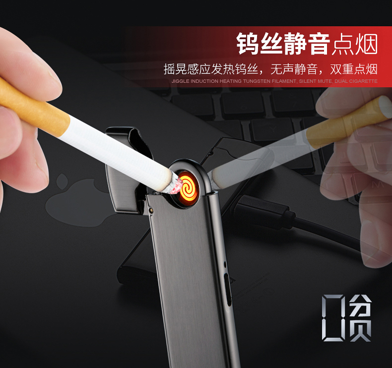 Zobo 正牌 usb sạc nhẹ Windproof cá tính nam sáng tạo gửi cho bạn trai món quà điện tử bật lửa quẹt bic