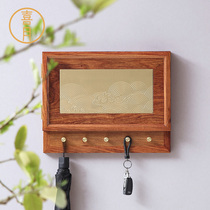 Joymoon Modern Chinese Red Wood Solid Wood Electric Meter Box Shelve Pendant Creative Shelter Box Distribution Box Decoration Painting