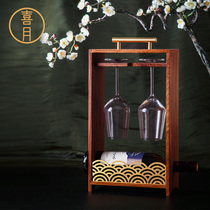 Xiyue new Chinese style portable wine glass rack decoration household wine cabinet wine creative wine bottle rack decoration