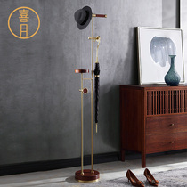 Xiyue mahogany new Chinese coat rack floor-to-ceiling simple modern hanger porch bedroom Nordic light luxury hanging bag rack