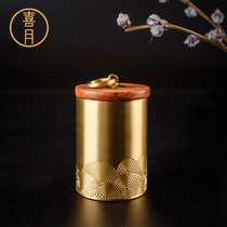Xiyue new Chinese style brass cotton swab box personality creative cotton swab tube household living room cotton swab storage box with lid portable