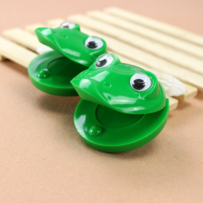 Chi Mei ếch nhựa castanets Đồ chơi bộ gõ cho trẻ em Đồ chơi hoạt hình ếch Allegro Đồ chơi giáo dục sớm cho trẻ em - Đồ chơi nhạc cụ cho trẻ em đàn gỗ cho bé