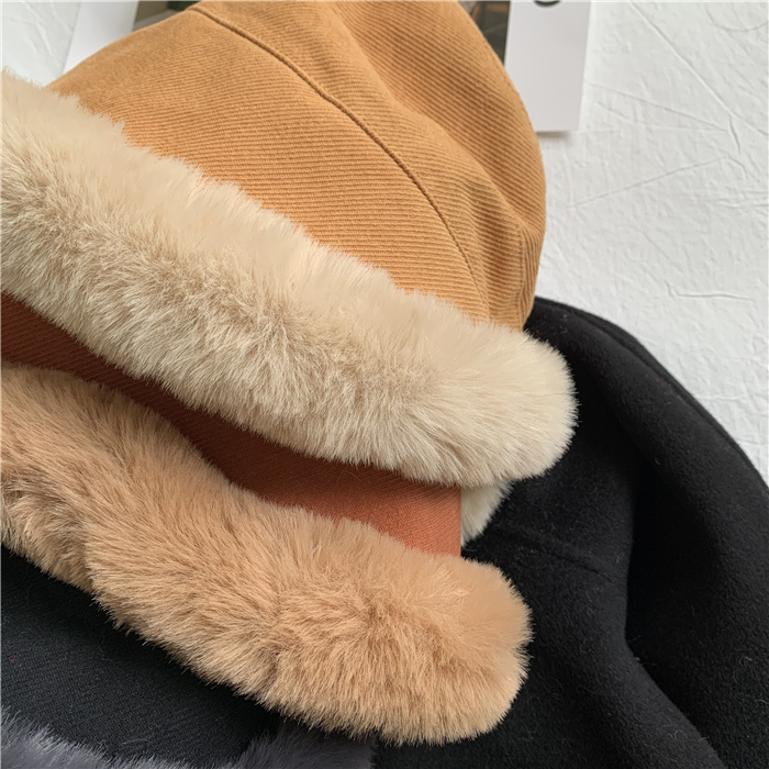 Frau Retro Einfarbig Große Traufen Bucket Hat display picture 4