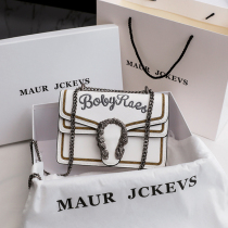 Hong Kong MaurJckevs leather embroidery Bacchus bag women 2021 new fashion shoulder messenger chain small square bag