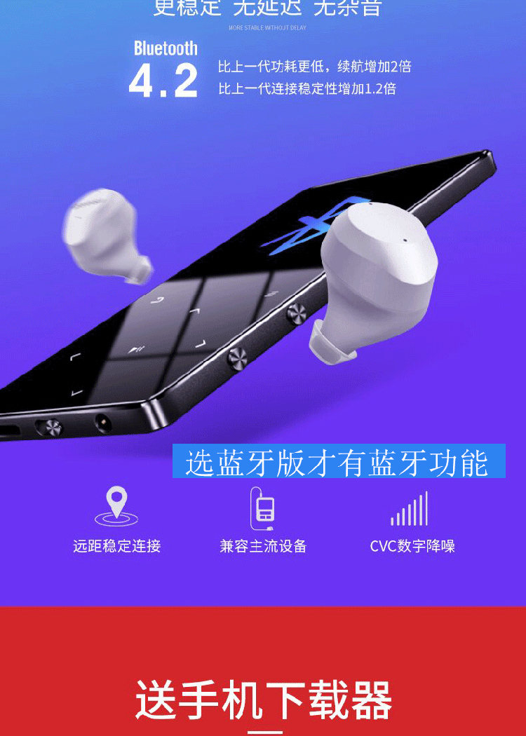 X3mp3 nhỏ cầm tay Bluetooth phiên bản sinh viên Walkman của máy nghe nhạc tiểu thuyết chạm vào bài hát nghe mp4 nhỏ - Máy nghe nhạc mp3 may nghe nhac mini