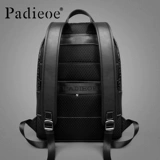 Padieoe Кожаный рюкзак, плетеный ноутбук для отдыха, воловья кожа, 16 дюймов, из натуральной кожи, бизнес-версия