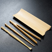 Haoxiang natural bamboo kit handmade tea tea needle tea tea spoon tea clip four-piece tea ceremony six gentlemen kung fu tea set