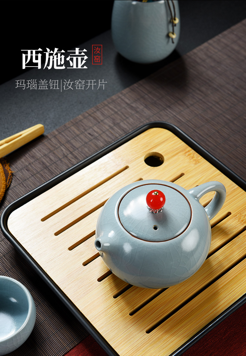Your up kung fu tea set a pot of hexagon cup portable travel ceramic tea tray was suit household is suing teapot teacup