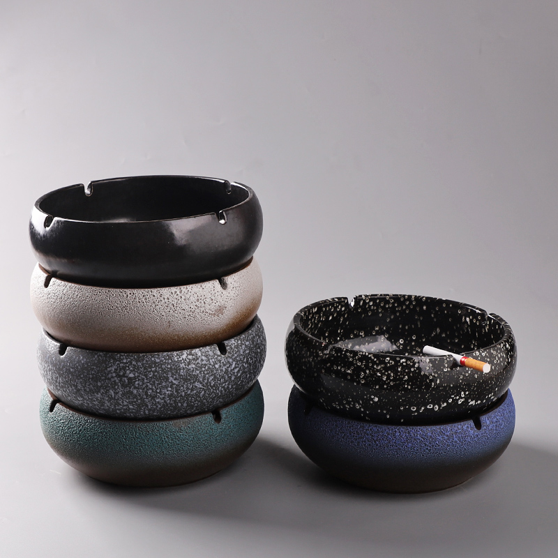 Chinese style household living room office windproof ashtray ashtray extra large creative move ceramic ashtray restoring ancient ways