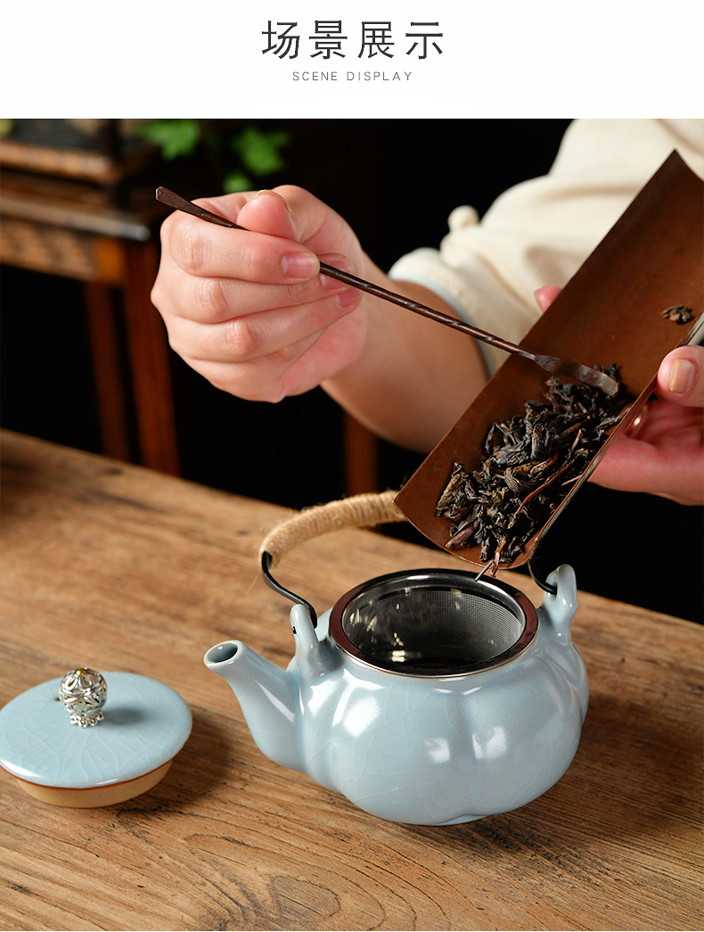 Your up open piece of elegant pot with the big cup hot filtering ceramic teapot tea; Preventer bladder capacity with gift box