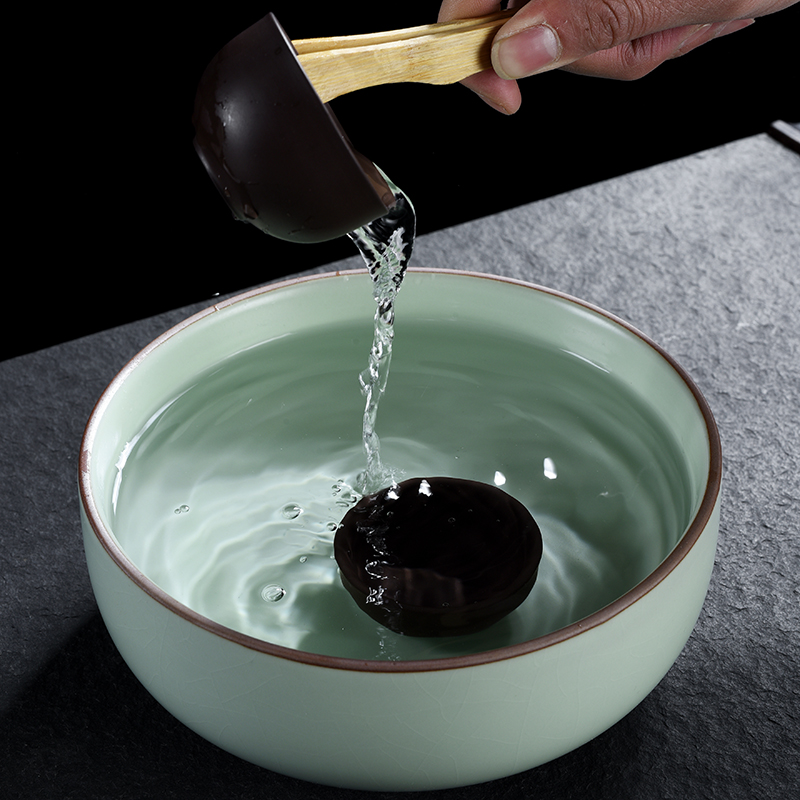 Your up large open piece of Your porcelain kung fu tea set tea wash to elder brother up accessories household ceramic bowl writing brush washer tea taking with zero