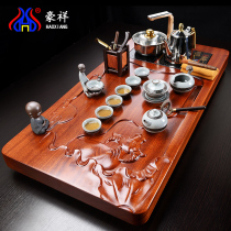 Rosewood tea tray household tea set set solid wood hedgehog red sandalwood whole large board tea tea table tea table