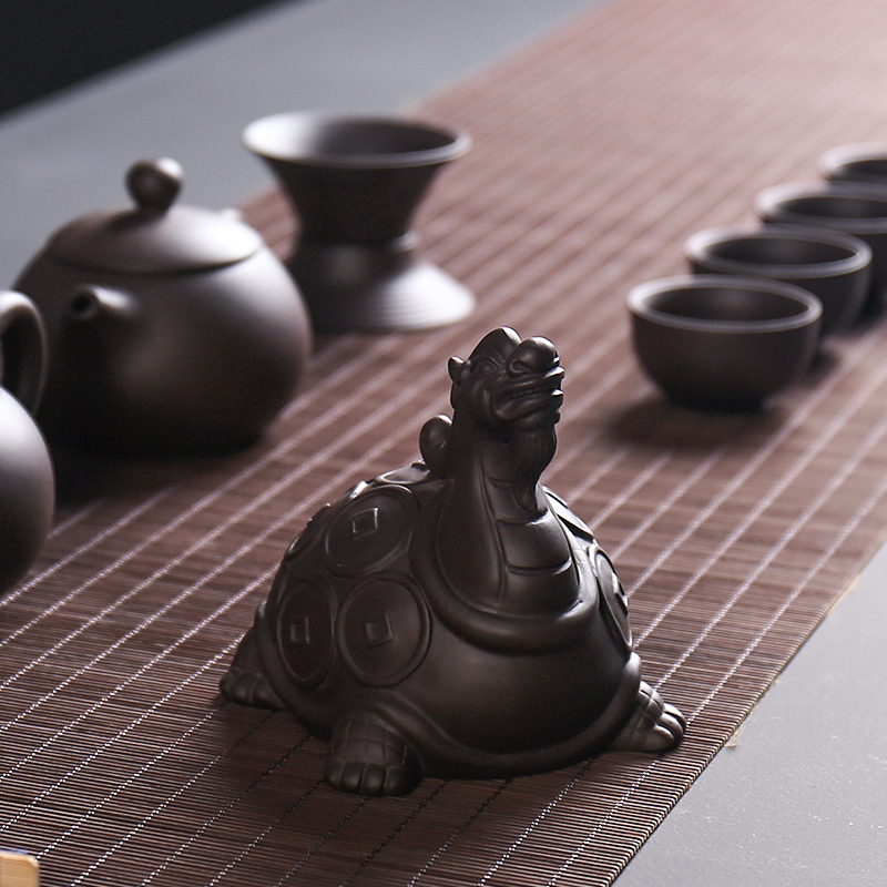 Howe auspicious pet play kung fu tea tray was furnishing articles violet arenaceous spittor tea tea tea boutique tea can keep golden cicada