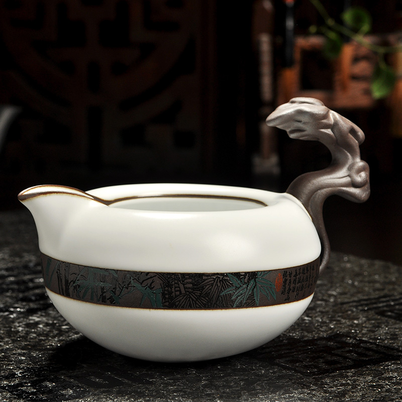 Howe auspicious tea elder brother up with crack glaze tea tea accessories, head points tea fair keller, ceramic your up