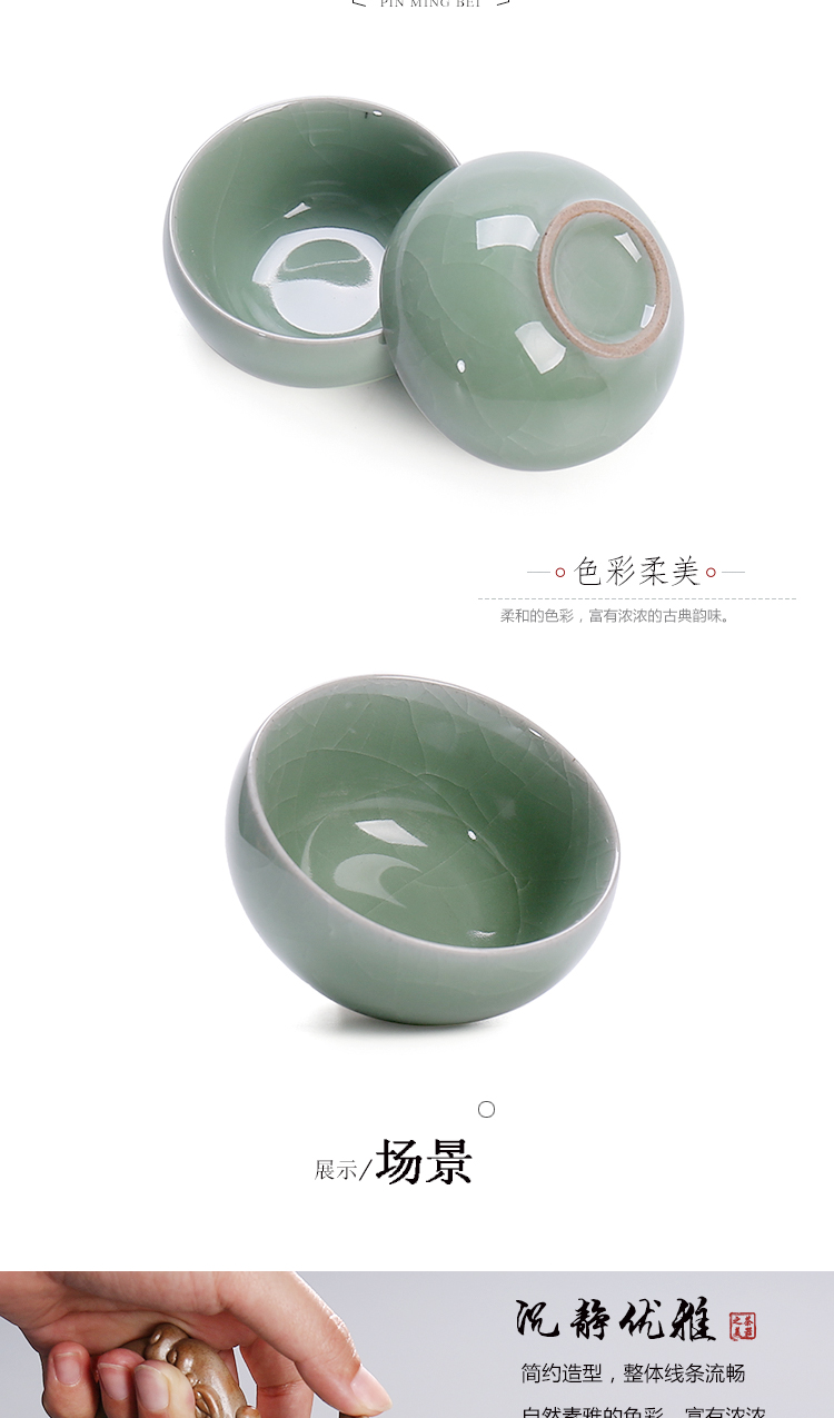 Open the slice hao auspicious elder brother up with porcelain ceramic kung fu tea set gift boxes of a complete set of household tureen teapot teacup gifts