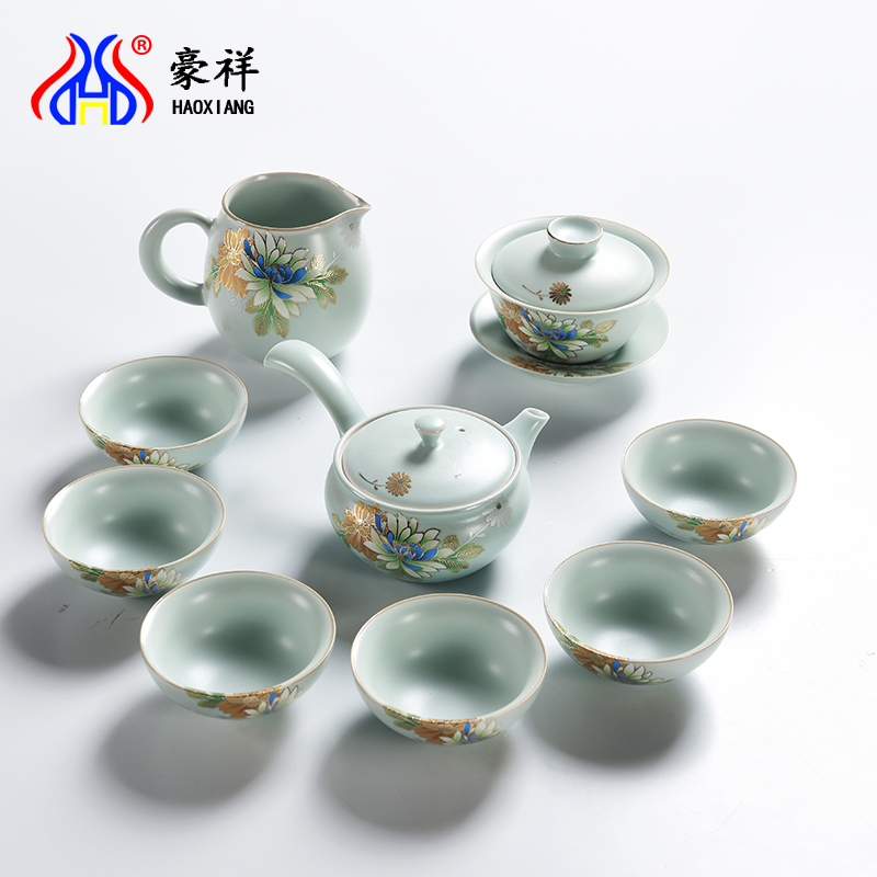 Howe cheung kung fu tea set to open the slice your up of a complete set of ceramic tea tureen teapot tea gift box