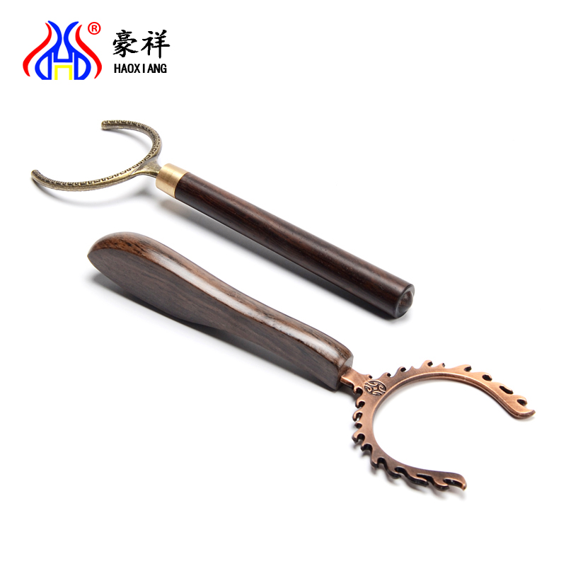 Howe auspicious ebony fork fork bracket stainless steel cups of tea cups cup fork fork kung fu tea accessories the hot copper cup