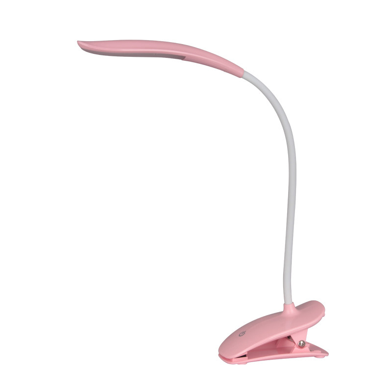 led table lamp student dormitory desk study bedroom bedside lamp USB rechargeable dual-use candy color T3003 clip lamp