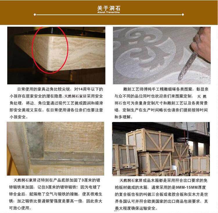 товар из китая 米洛天然洞石餐桌 进口大理石方形饭厅餐台特价包邮可定制km-096e Korea Majestic