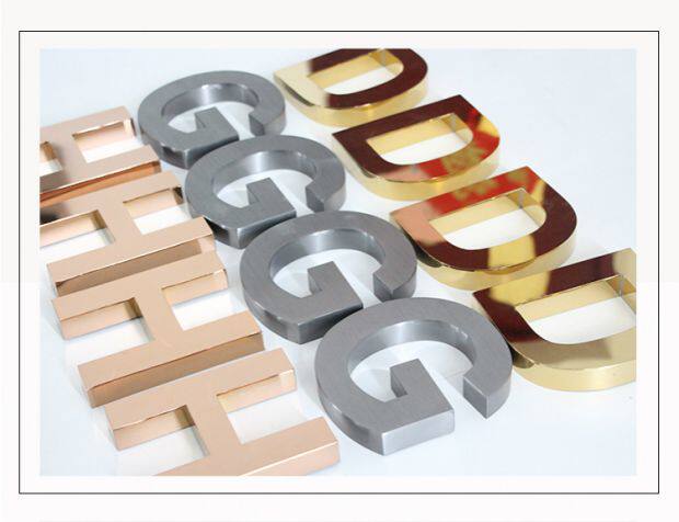 Seiko stainless steel word making titanium gold word custom advertising word company image wall metal word door head storefront signboard